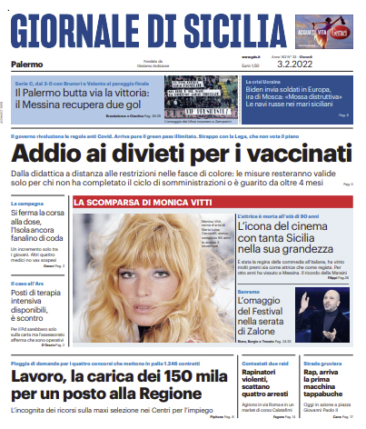 Prima Pagina Giornale Di Sicilia Il Palermo Butta Via La Vittoria