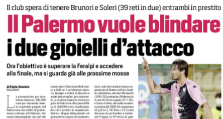 Brunori Soleri Il Palermo Vuole Blindare I Due Gioielli Dattacco