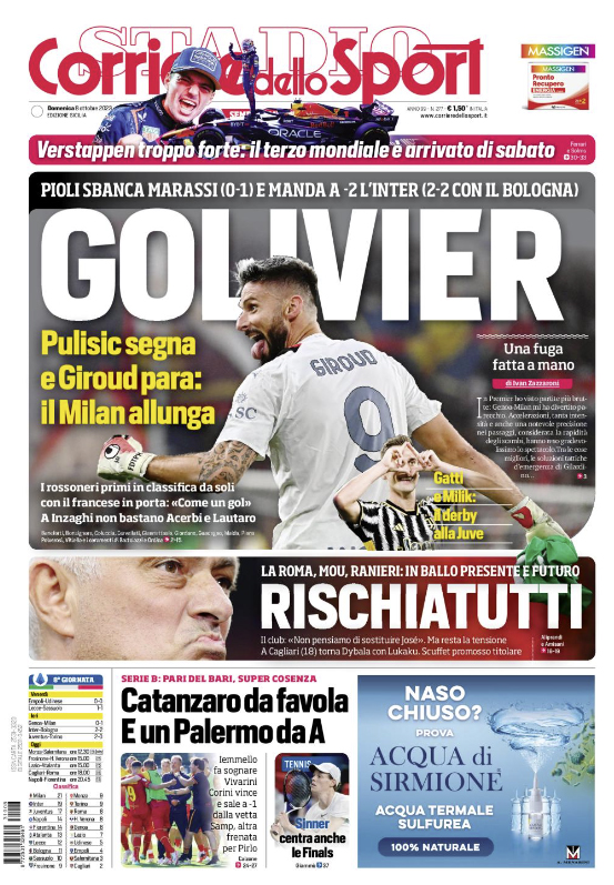 Prima Pagina Corriere Dello Sport E Un Palermo Da A