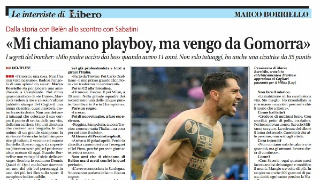 Serie A Borriello Mi chiamano playboy ma vengo da Gomorra . I