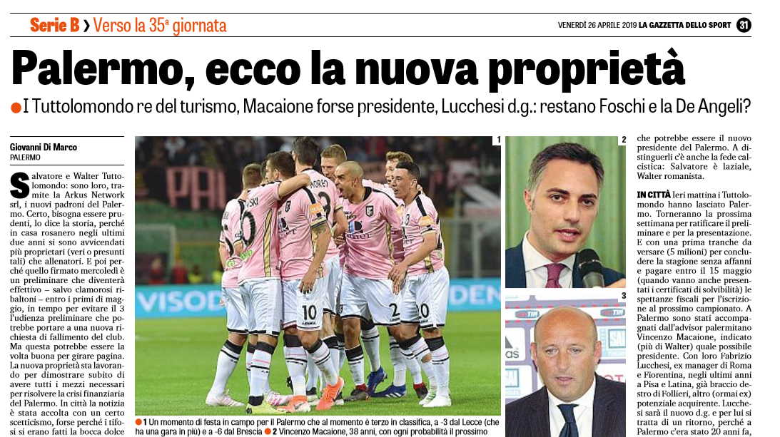 La nuova era del Palermo Calcio