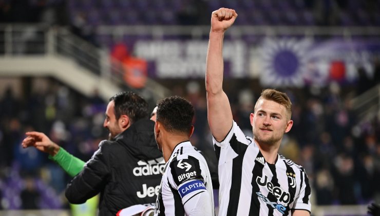 De Ligt esulta in maglia Juventus