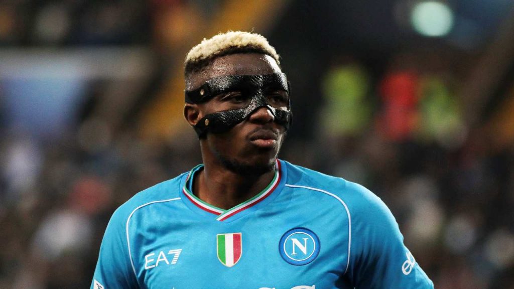 Victor Osimhen con la maglia del Napoli